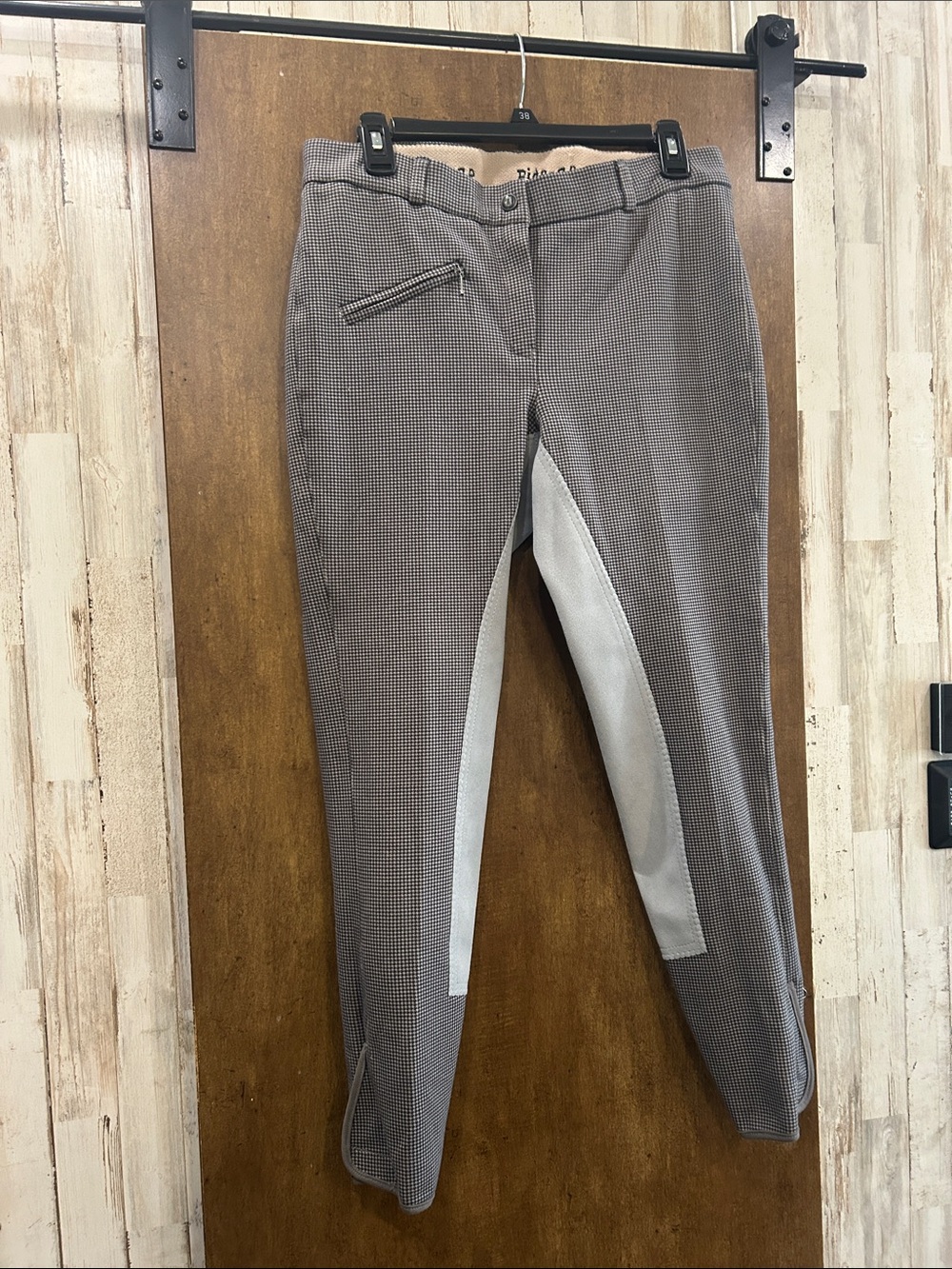 NWOT - Women’s Gray Houndstooth Equestrian Full-Seat Riding Breeches